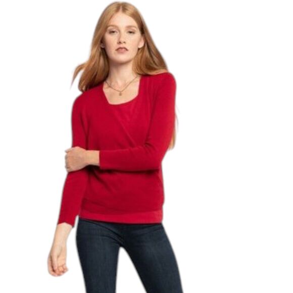 NIC+ZOE 4-Way Convertible Cardigan Red Size 1X - Picture 3 of 16